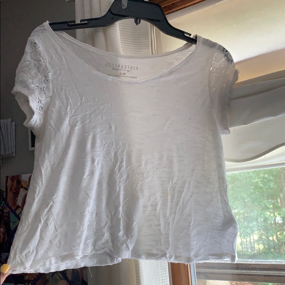 white crop top